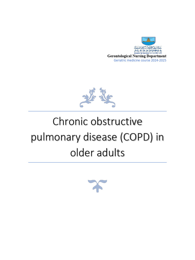 COPD in Older Adults: Diagnosis & Management | PDF | Chronic ...