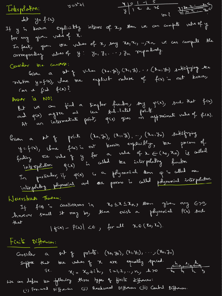 Interpolation Lecture 1 & 2 | PDF