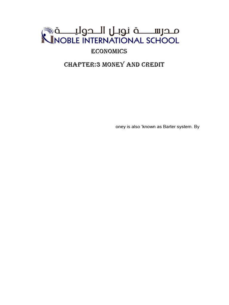 Eco Notes | PDF | Loans | Finance & Money Management