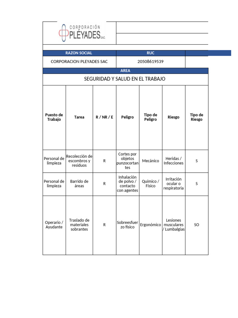 Evaluación de Riesgos en Seguridad Laboral | PDF