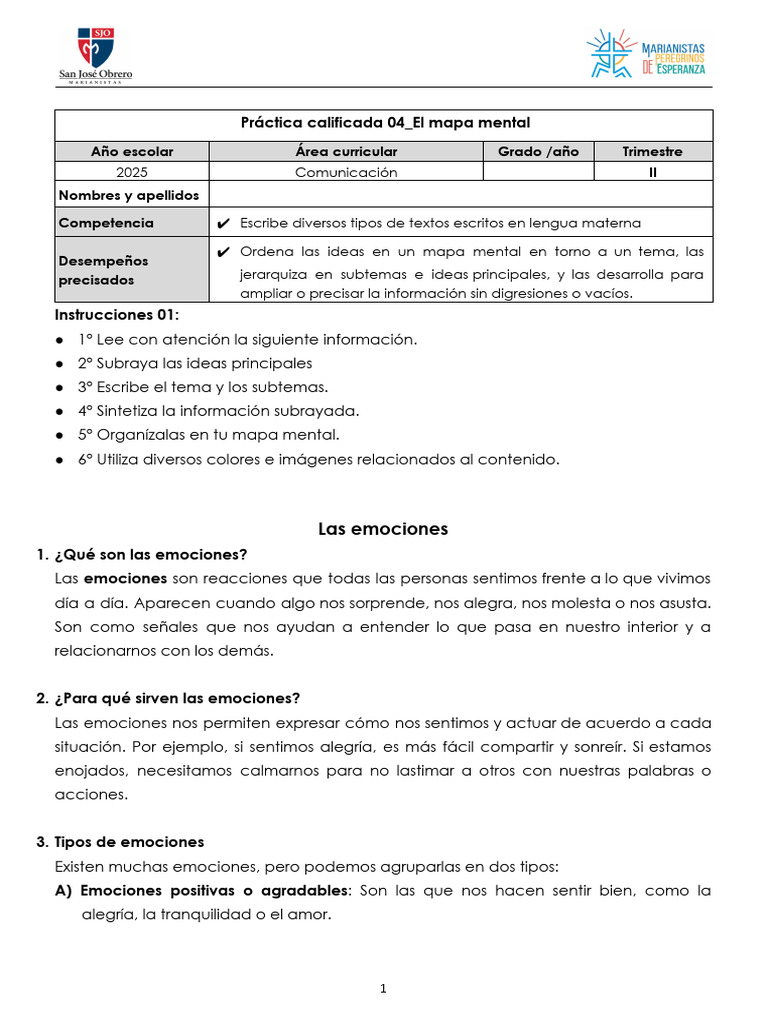 Mapa Mental sobre Emociones | PDF | Las emociones | Ira