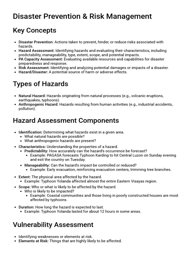 DisasterPreparednessandRiskManagement StudyGuide | PDF | Hazards ...