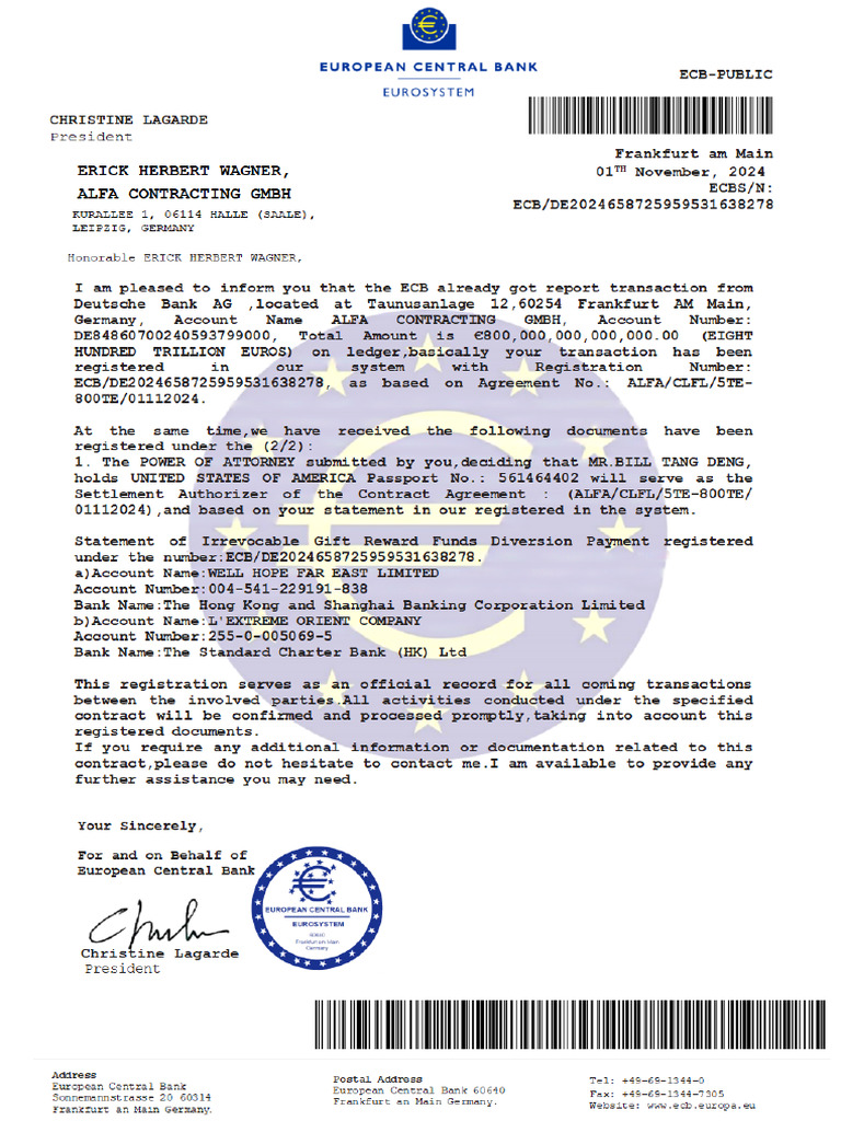 Ecb Letter-800t Alfa | PDF