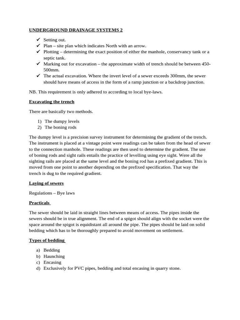 Underground Drainage Systems 2 | PDF | Pump | Sanitary Sewer