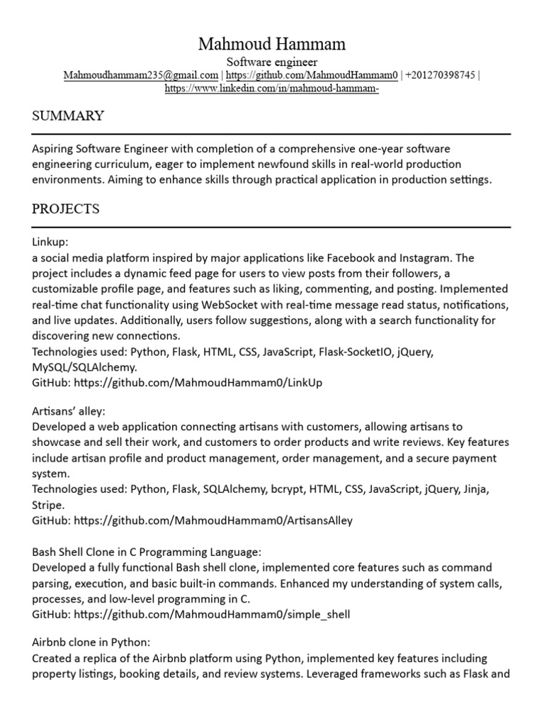 Aspiring Software Engineer Portfolio | PDF | My Sql | J Query