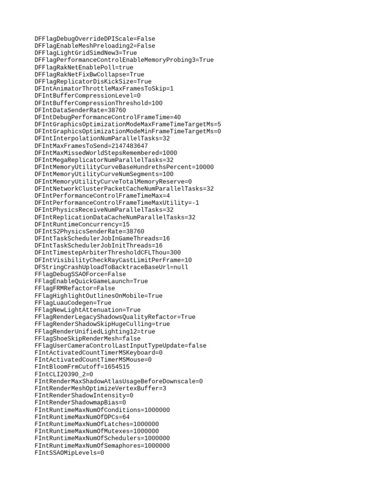 Bloxstrap FFlags Configuration Guide | PDF