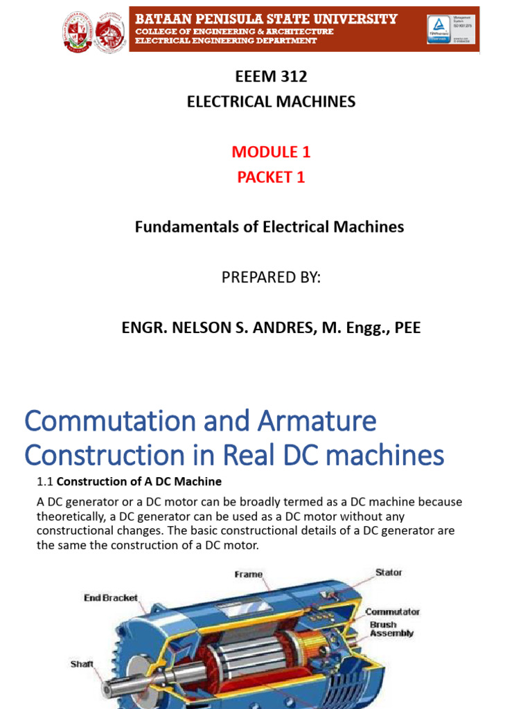Fundamentals of DC Machines Explained | PDF | Electromagnetic Induction ...