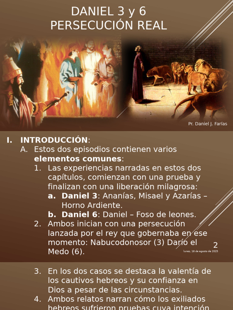 Liberación en Daniel 3 y 6 | PDF | Daniel (figura bíblica) | Ciro el Grande