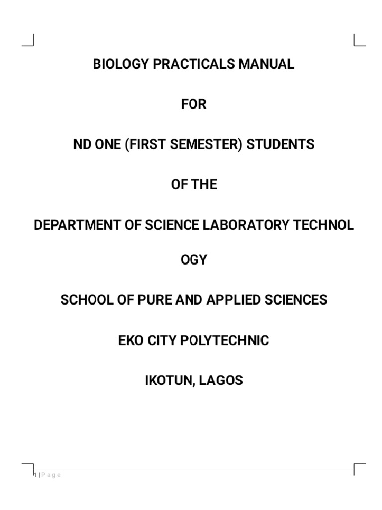 ND Taxonomy Manual First Sem - Phoenix | PDF