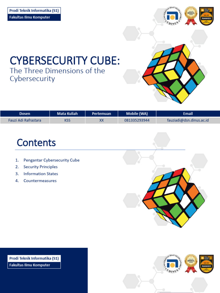Prinsip Dasar McCumber Cube Cybersecurity | PDF