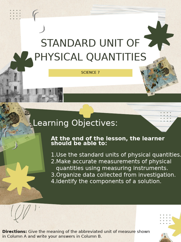 Standard Units of Physical Quantities | PDF | Measurement ...