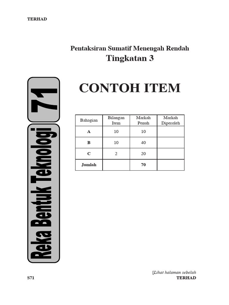 APPI - RBT Item Contoh | PDF