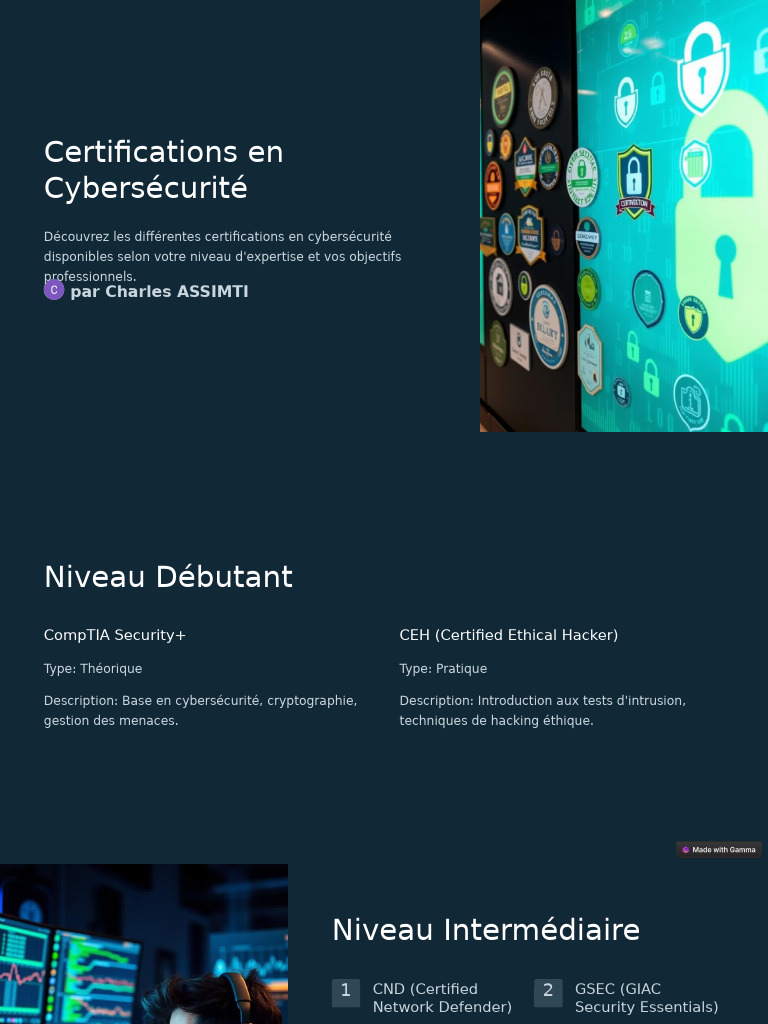 Certifications en Cybersécurité : Guide Complet | PDF | Sécurité ...