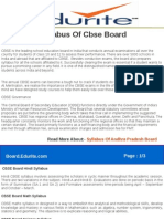 Syllabus of Cbse Board
