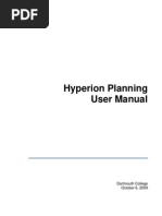 Hyperion Planning User Manual