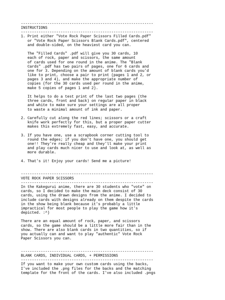 Instructions + Information | PDF