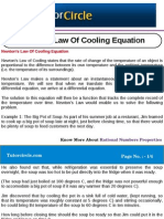 Newton's Law of Cooling Equation