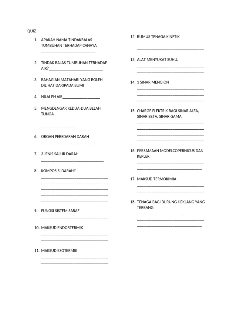 QUIZ | PDF