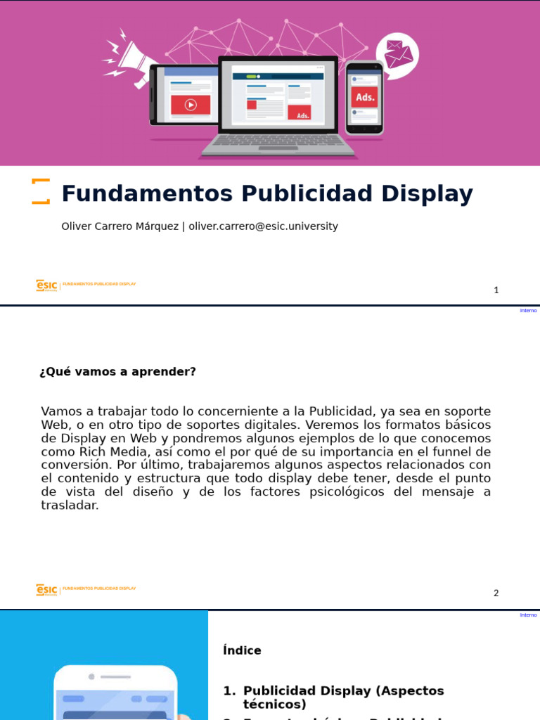 Fundamentos de Publicidad Display Digital | PDF | Promoción y ...