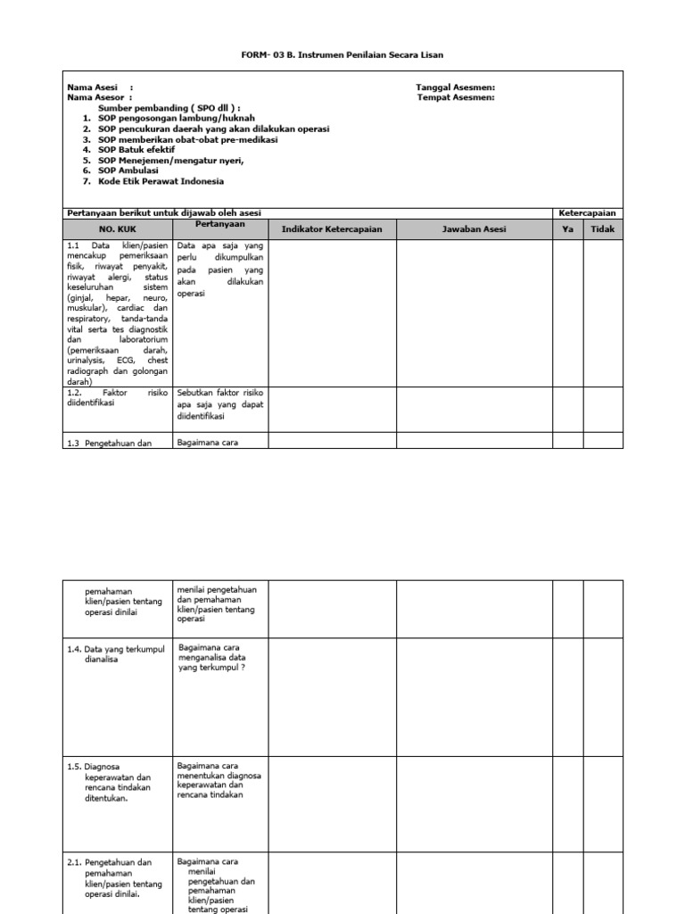 Form 3b Uji Lisan | PDF