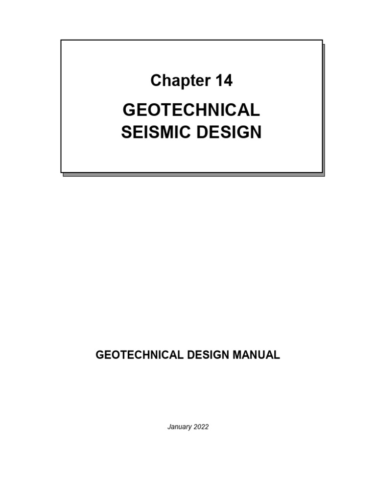 Geotechnical Seismic Design Manual | PDF | Geotechnical Engineering ...