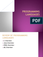 Review of Programming Languages