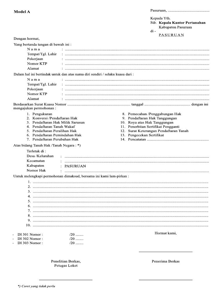 Permohonan Peta Bidang-2 | PDF