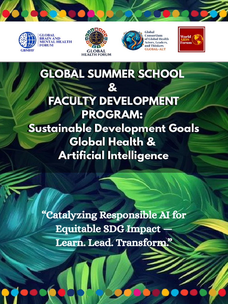 GLOBAL SUMMER SCHOOL & FACULTY DEVELOPMENT PROGRAM Sustainable ...