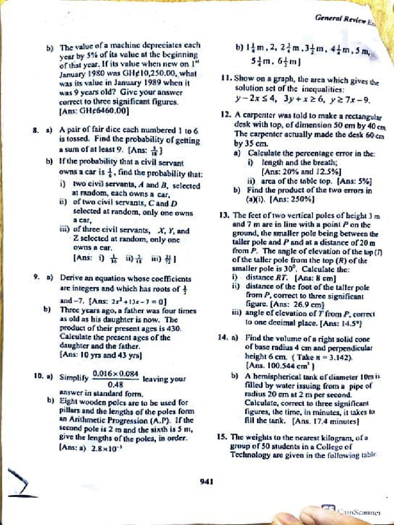 Core Mathematics Last Try Questions - 250814 - 102744 | PDF
