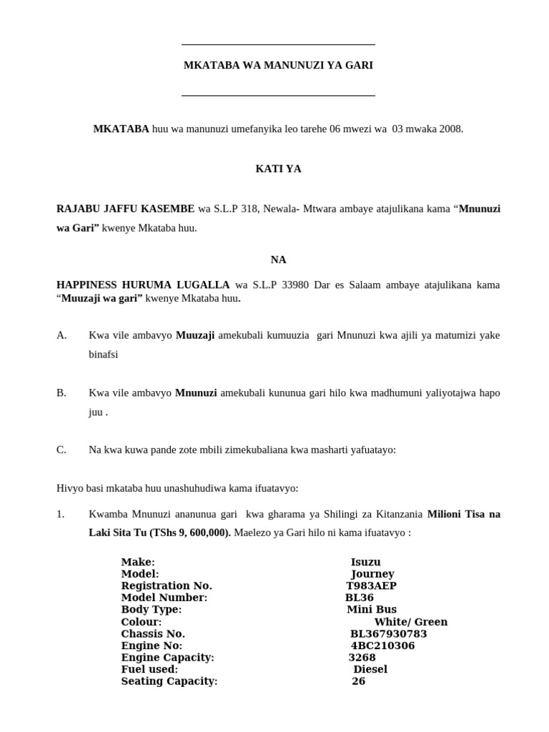 mkataba-wa-manunuzi-ya-gari-pdf