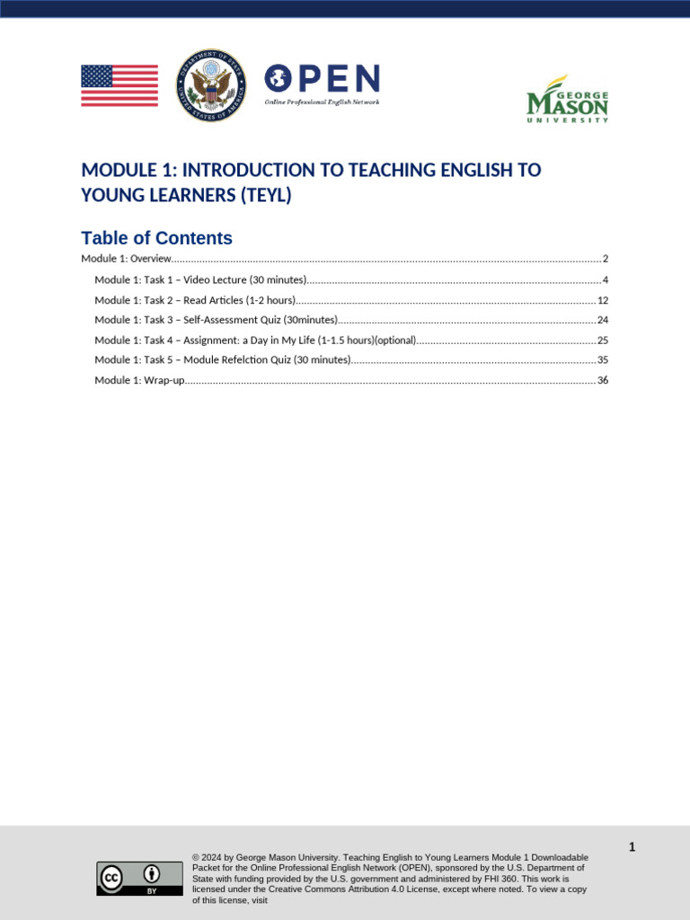 TEYL Module 1: Teaching Young Learners | PDF | Learning | Classroom