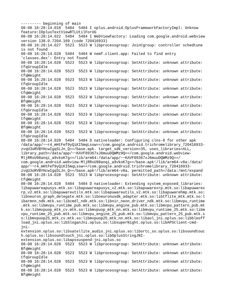 Log Cat 1754650693943 | PDF | Computing Platforms | Computer Science