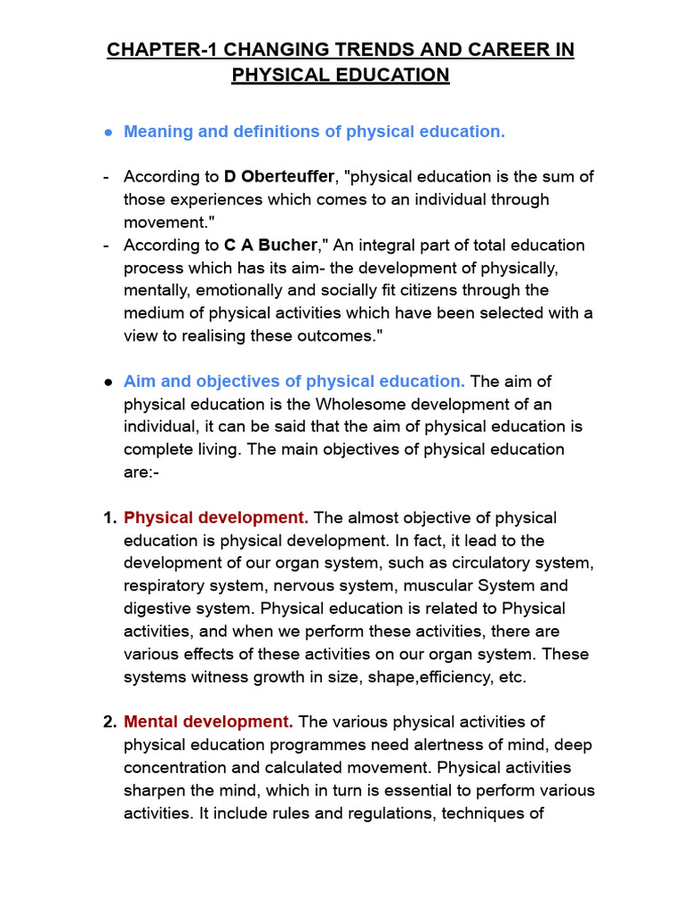 Trends and Careers in Physical Education | PDF | Physical Fitness | Sports