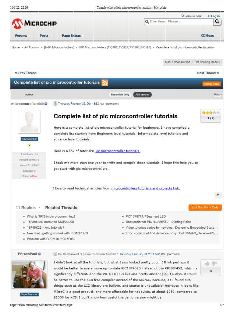 Comprehensive PIC Microcontroller Tutorials | PDF | Microcontroller ...