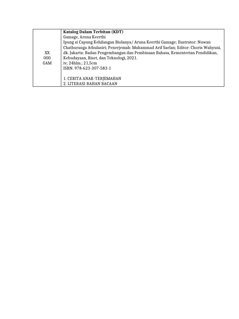 Template KDT Sesuai Foto | PDF