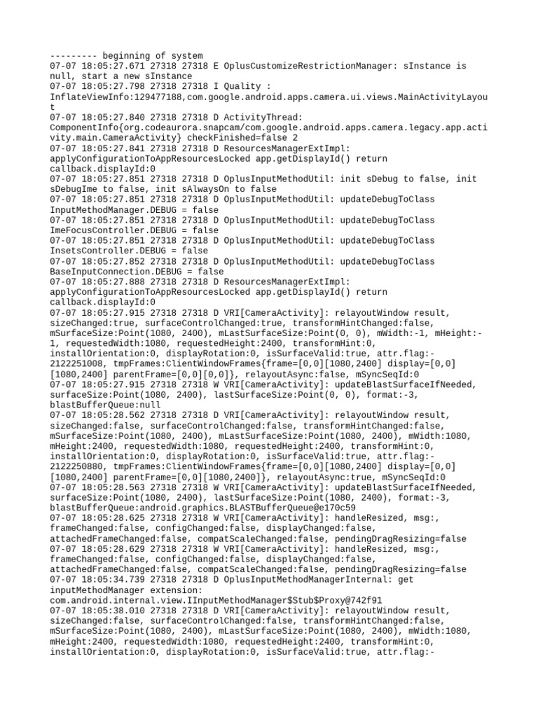 Camera Activity Log Analysis | PDF | Computer Architecture | Software