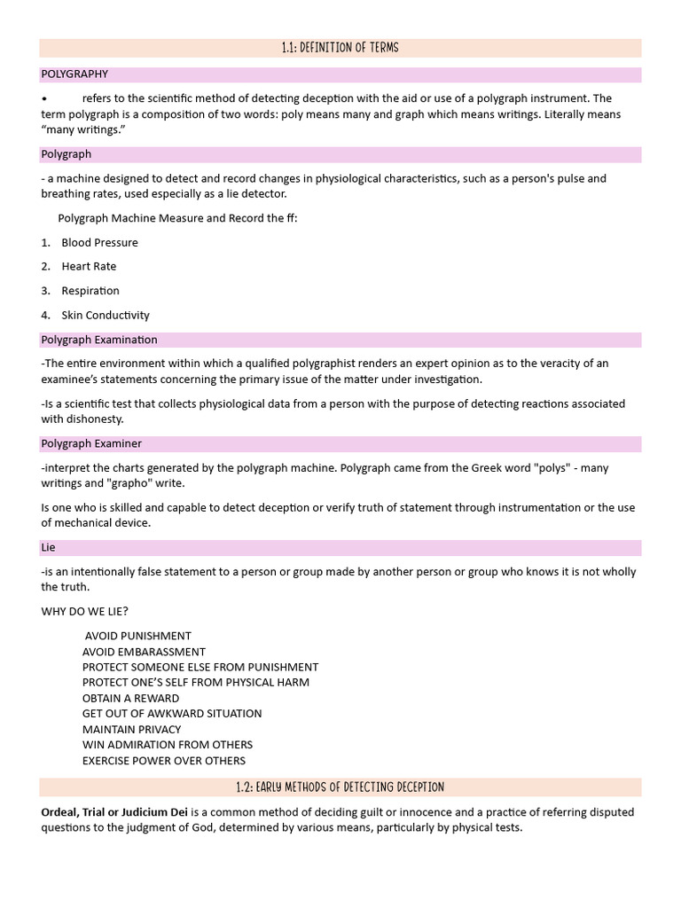 Understanding Polygraphy and Ordeals | PDF | Polygraph | Nonverbal ...