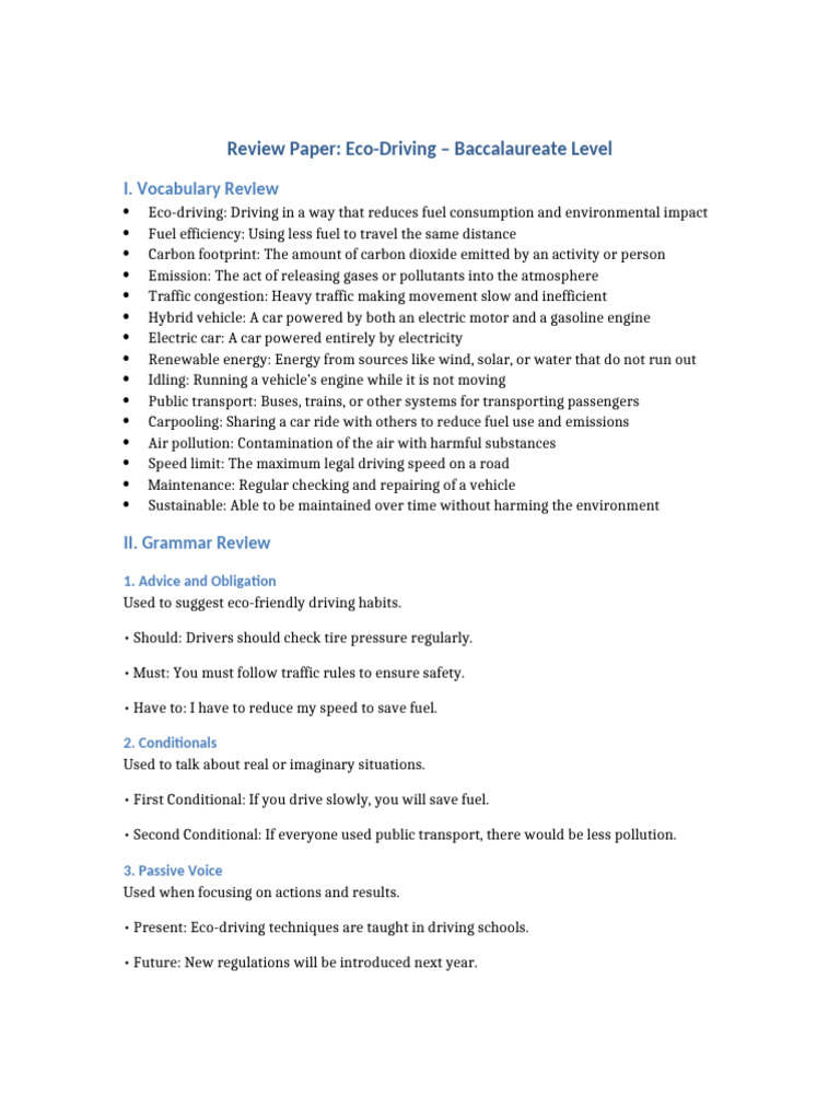 Eco-Driving Benefits and Practices Guide | PDF