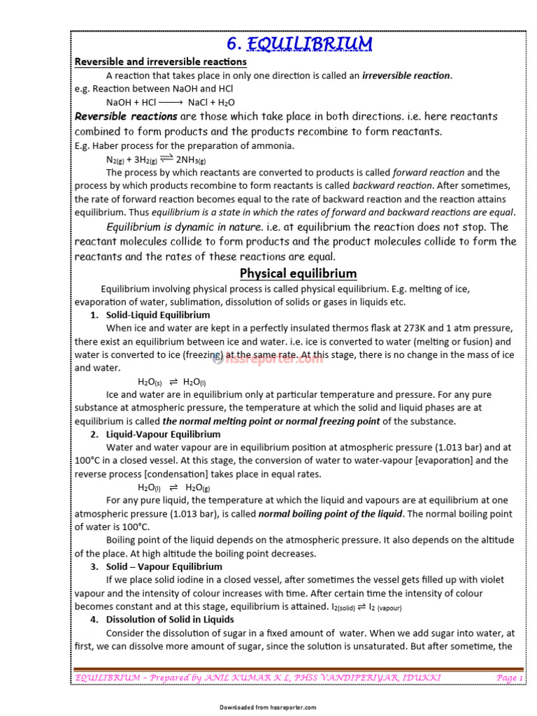 Understanding Chemical and Physical Equilibrium | PDF | Buffer Solution ...