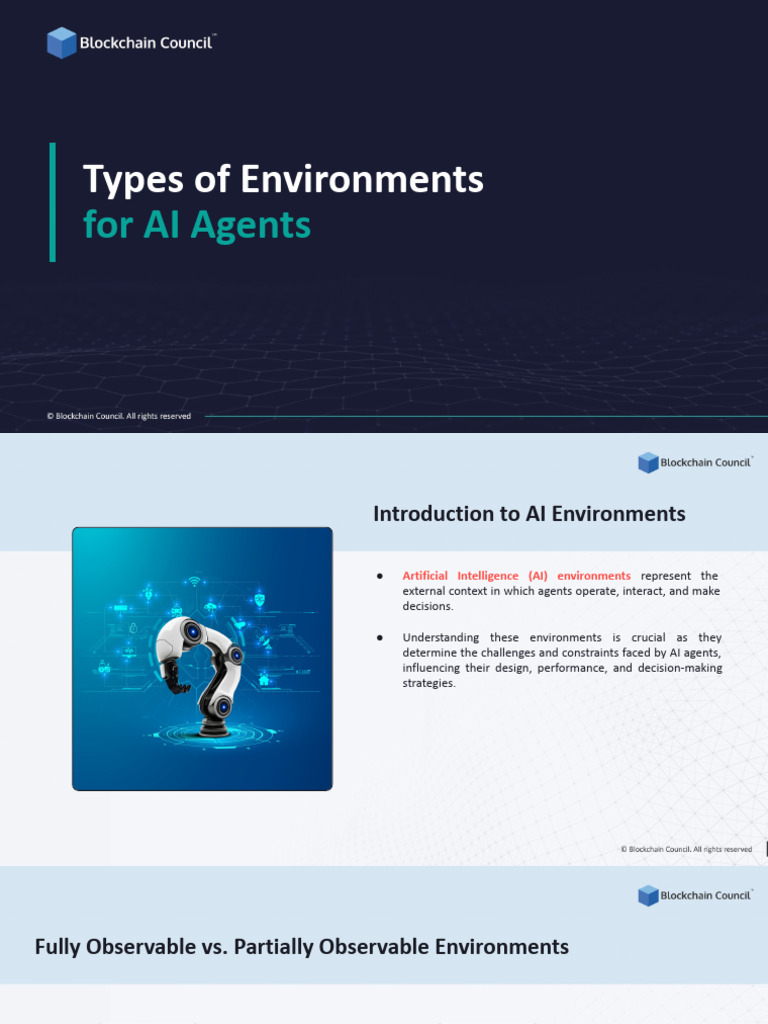 1.5 Types of Environments For AI Agents | PDF