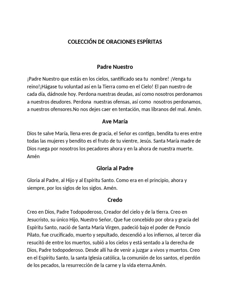 Oraciones para el Bienestar Espiritual | PDF | María, madre de Jesús ...
