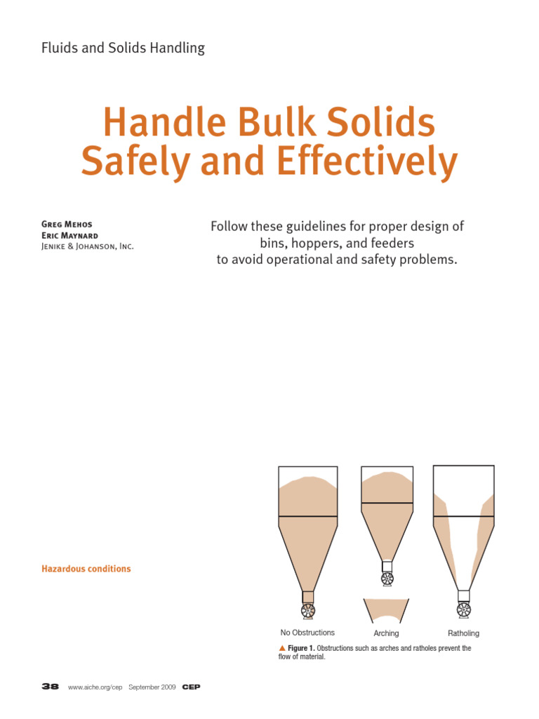 Safe Bulk Solids Handling Guidelines | PDF | Friction | Electron