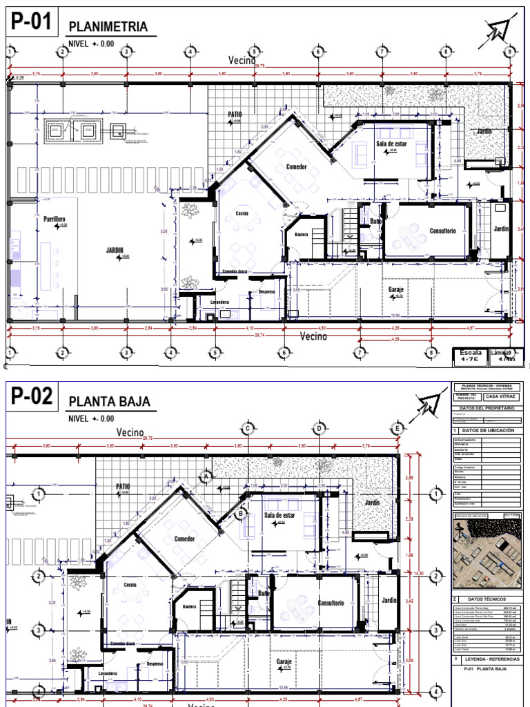 Planos Técnicos de Vivienda Unifamiliar | PDF