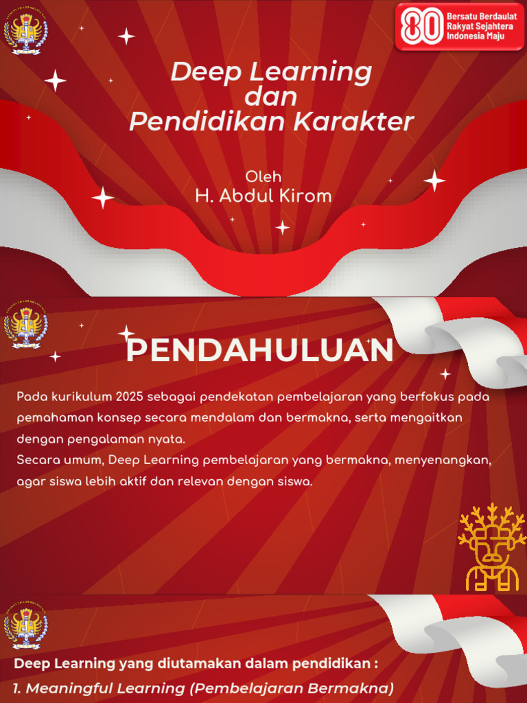 Deep Learning dalam Pendidikan Karakter | PDF