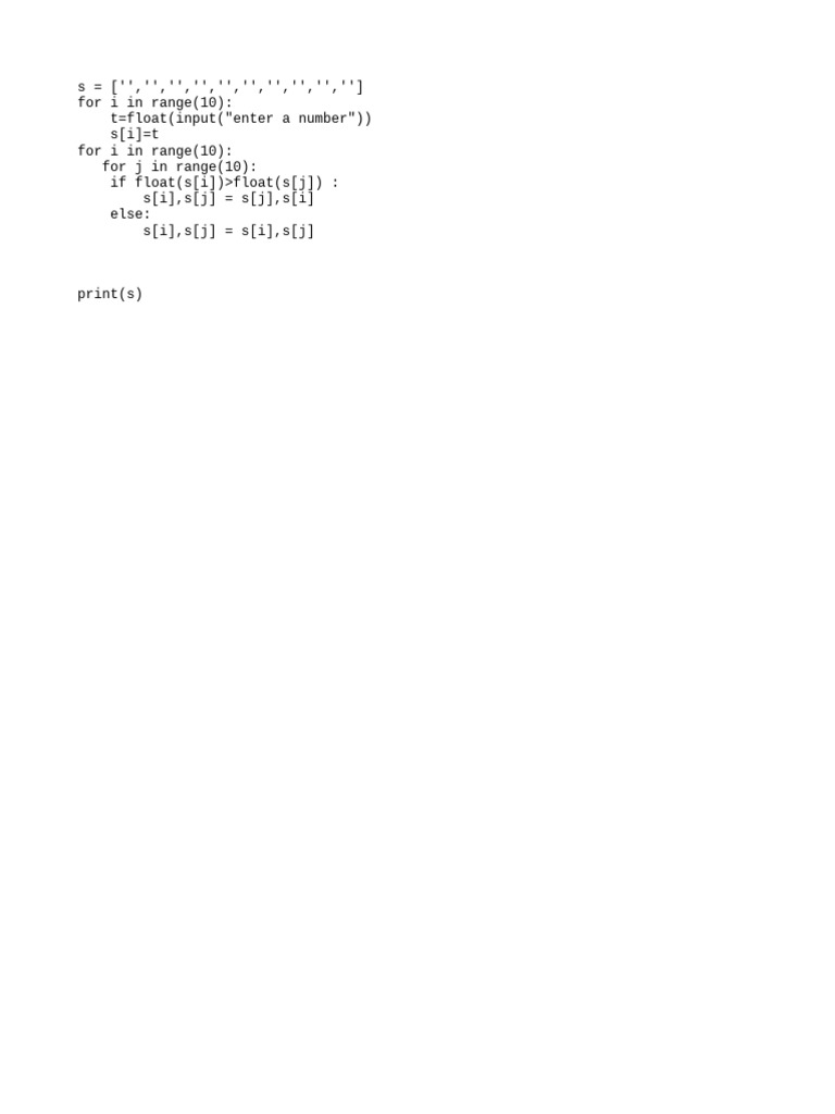 Sorting in Decending Order | PDF