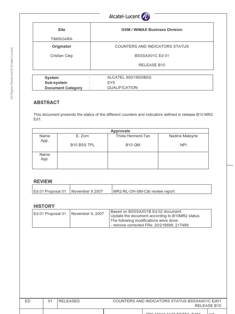 B10 Counters & Indicators Status | PDF | Transmission Control Protocol ...