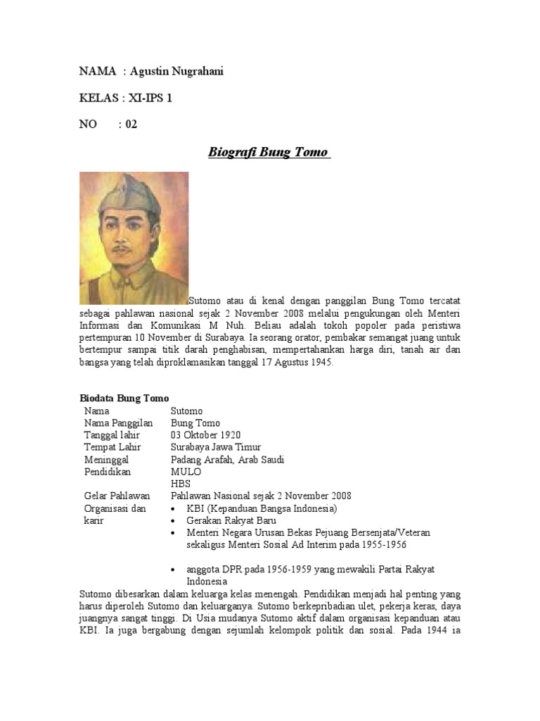 Biografi Tokoh Pahlawan | PDF