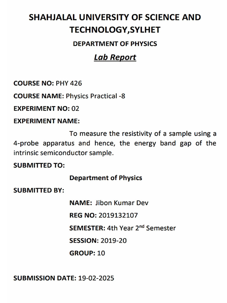 Lab Report Experiment No-02 | PDF