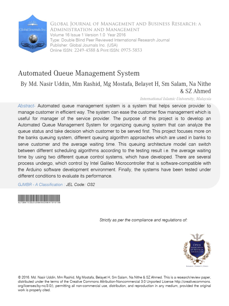 Automated Queue Management System | PDF | Liquid Crystal Display ...