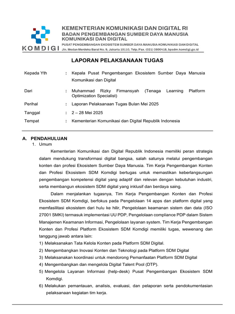 Laporan Tugas Muhammad Rizky Firmansyah | PDF